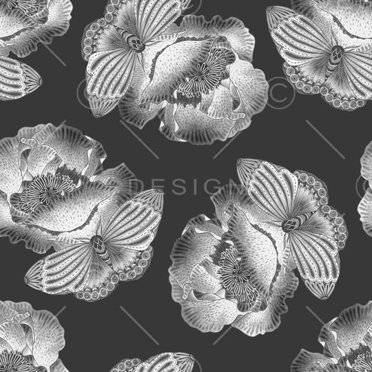 抽象花卉印花华亿平台图片