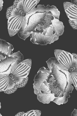 抽象花卉印花华亿平台图片