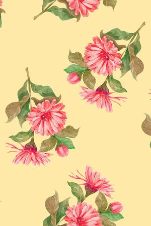 手绘花卉印花华亿平台图片