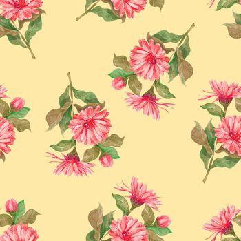 手绘花卉印花华亿平台图片