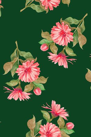 手绘花卉印花华亿平台图片