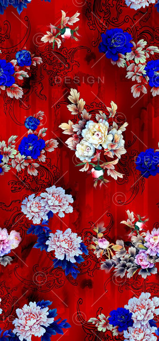 花卉印花华亿平台图片