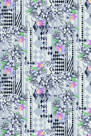 几何印花华亿平台图片