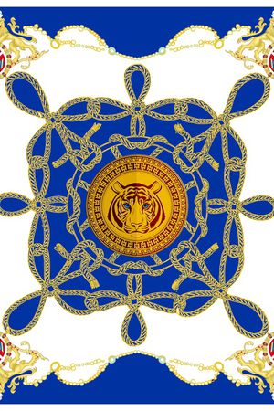 丝巾定位花印花华亿平台图片