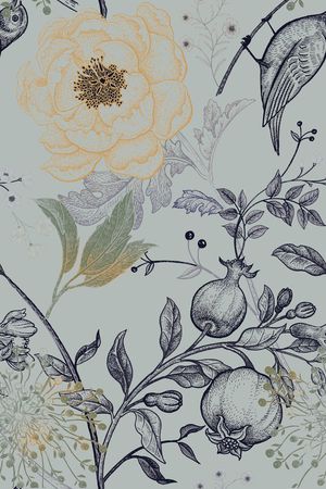 清爽底花卉印花华亿平台图片