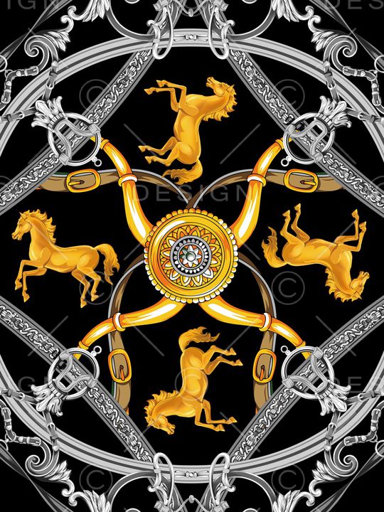 欧式定位花印花华亿平台图片