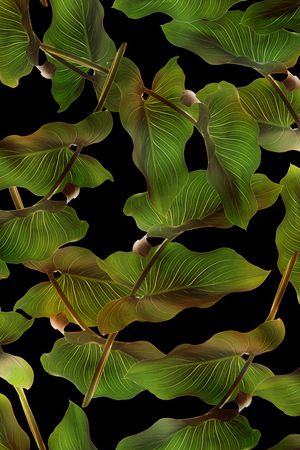 绿植树叶印花华亿平台图片