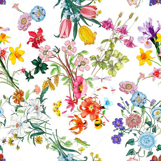 花卉印花华亿平台图片