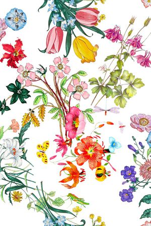 花卉印花华亿平台图片