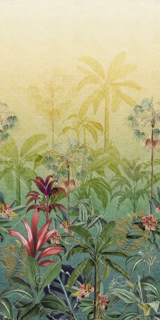 绿植树叶印花华亿平台图片