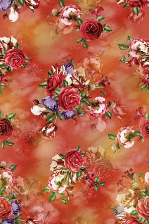 玫瑰花印花华亿平台图片