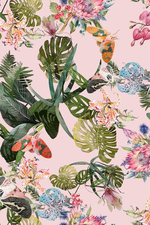 花卉印花华亿平台图片