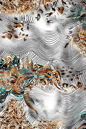 豹纹印花华亿平台图片