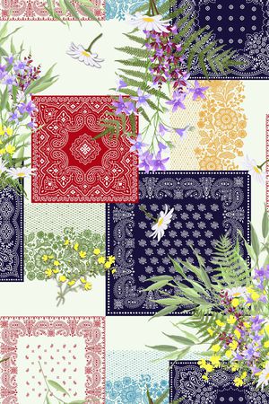 方巾印花华亿平台图片