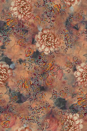 花卉底纹印花华亿平台图片