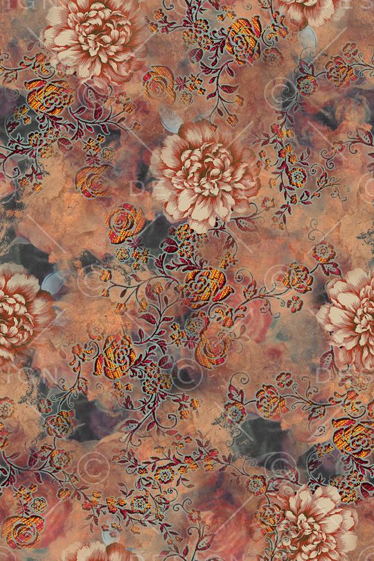 花卉底纹印花华亿平台图片