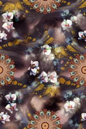 绿植树叶印花华亿平台图片