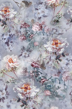 花卉印花华亿平台图片