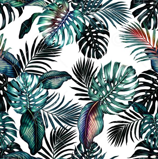 棕榈树印花华亿平台图片