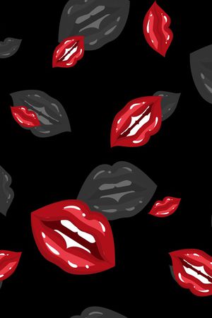 嘴唇印花华亿平台图片