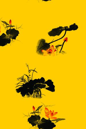 荷花印花华亿平台图片