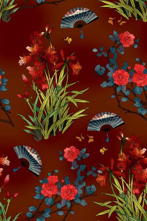 绿植树叶印花华亿平台图片