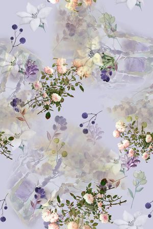 花卉印花华亿平台图片