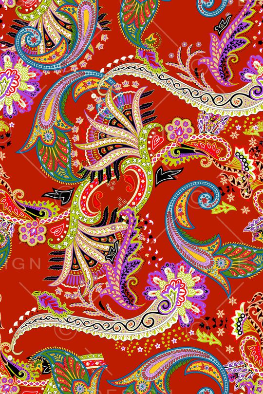 佩斯利印花华亿平台图片