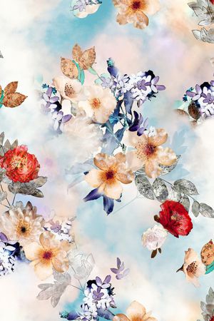 花卉印花华亿平台图片