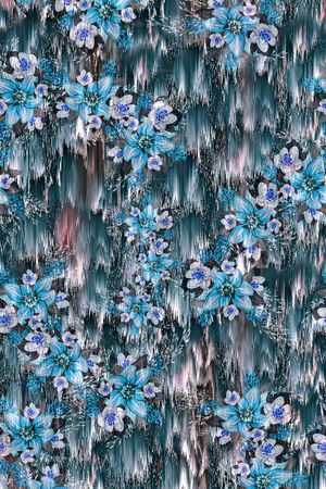 抽象花卉印花华亿平台图片