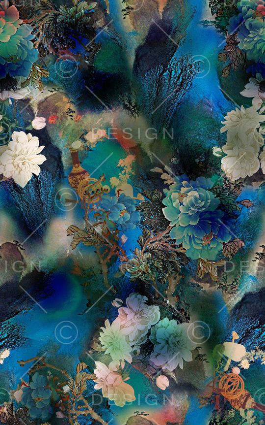 中国风旗袍印花印花华亿平台图片