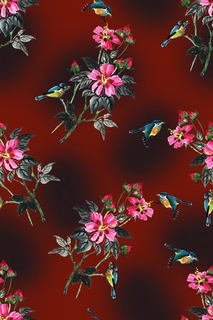 绿植树叶印花华亿平台图片