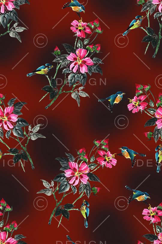 绿植树叶印花华亿平台图片