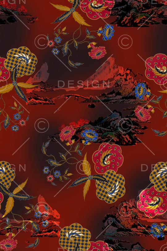 绿植树叶印花华亿平台图片