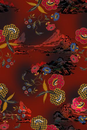 绿植树叶印花华亿平台图片