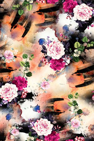 花卉印花华亿平台图片