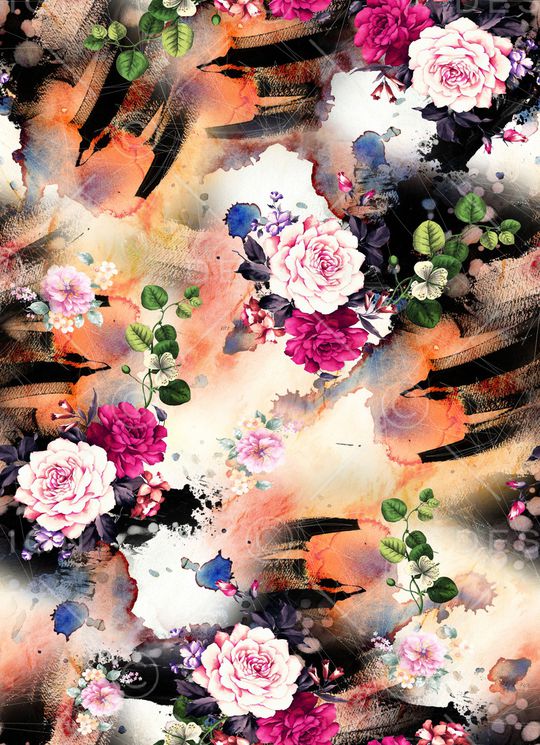 花卉印花华亿平台图片