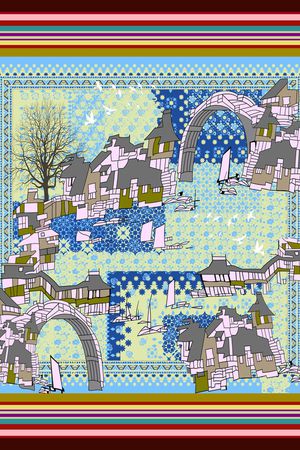 几何印花华亿平台图片