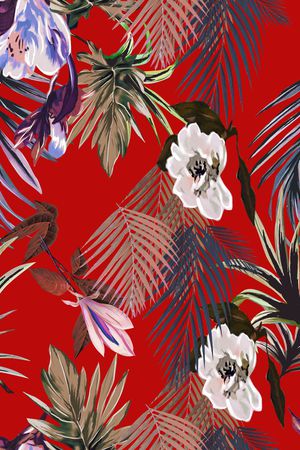 花卉印花华亿平台图片