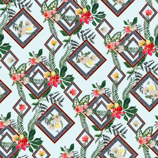 花卉印花华亿平台图片