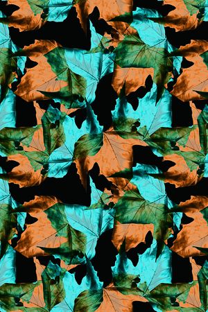 黑底花卉印花华亿平台图片