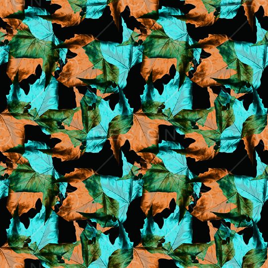 黑底花卉印花华亿平台图片