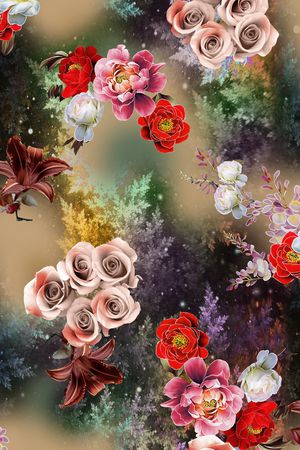 树枝印花华亿平台图片