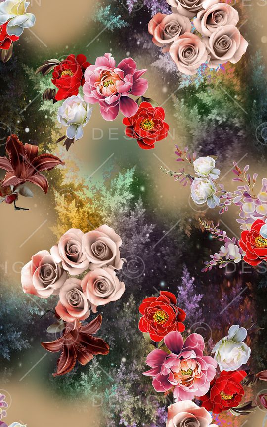 树枝印花华亿平台图片