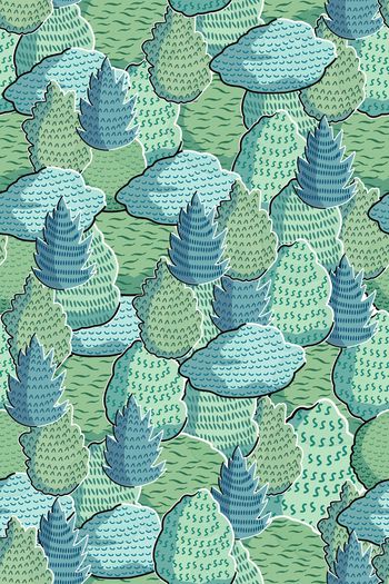 绿植树叶印花华亿平台图片