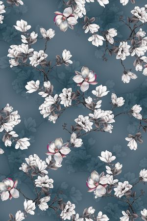 玉兰花印花华亿平台图片