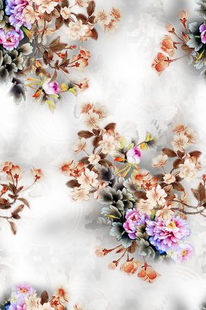 花卉印花华亿平台图片