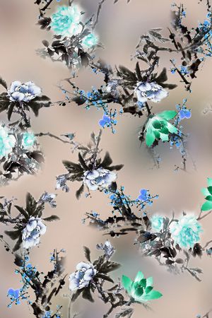 荷花印花华亿平台图片