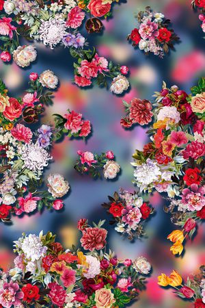 花卉印花华亿平台图片