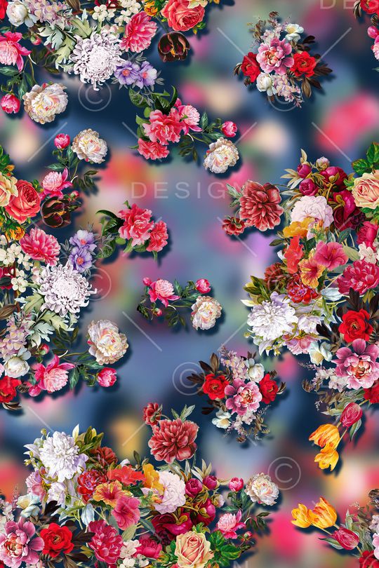 花卉印花华亿平台图片